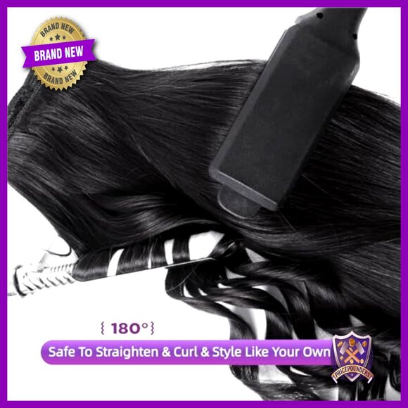 20 Inch Straight Clip In Human Hair Extensions 8 Piece Set main image 5